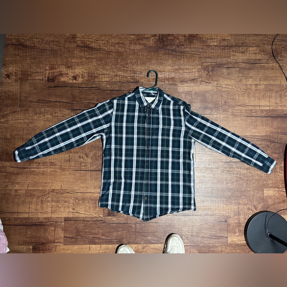Weatherproof Vintage Plaid Shirt in Green and Blue